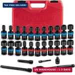 Llndei 27pcs 3/8" Drive Swivel Impact Socket Set, Cr-mo Set Metric. Fixed Price $126.33.