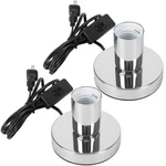 Aplstar Polished Metal Desktop Lamp Base Silver Color Solid E26/e27 Edison. Fixed Price $37.74.