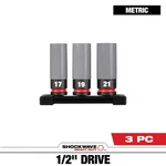 Milwaukee 49-66-7830 Impact Duty 1/2 Dr Metric 3pc Lug Nut Wheel Socket Set. Fixed Price $45.00.