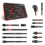 Ezarc 14-piece Impact Socket Adapter Set 1/4" 3/8" 1/2" Drive Universal Joints &. Fixed Price $52.99.