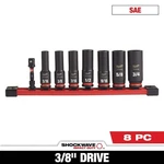 Milwaukee Shockwave Impact Duty 3/8" Sae Deep Rated Socket Set (8-piece). Fixed Price $34.99.