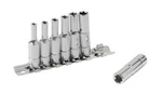 Titan Tools 66320 1/4in Dr Deep Wall E-star Socket Set, 7pc. Fixed Price $15.04.