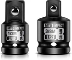2-piece Impact Socket Adapter And Reducer Set, 1/2" Female To 3/8" Drive. Fixed Price $14.76.