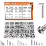 1280 Pieces M2 M3 M4 M5 304 Stainless Steel Button Head Socket Cap Metric Scr.... Fixed Price $31.57.