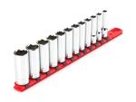 Tekton 3/8 Inch Drive Deep 6-point Socket Set With Rail, 12-piece (8-19 Mm) .... Fixed Price $58.19.