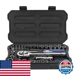 Workpro 39-piece Drive Socket Set 1/43/8 Cr-v Metric And Imperial Sockets. Fixed Price $41.71.