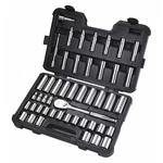 Westward 53pn55 1/2" Drive Socket Set Metric 47 Pieces 10 Mm To 32 , Chrome. Fixed Price $182.99.