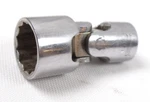 Herbrand 5/8" 12 Point Chrome Universal Swivel Socket 3/8" Drive J-320 Vtg. Fixed Price $9.00.