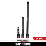 Milwaukee 49-66-6714 3pc Shockwave Impact 3/8dr Ext Set Authorized Usa Dealer. Fixed Price $37.97.