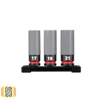 Milwaukee 49-66-7830 Shockwave Impact 1/2 In Drive Metric 3pc Lug Nut Socket Set. Fixed Price $39.99.