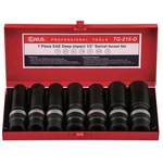 Genius Tools 7 Piece 1/2" Dr. Sae Deep Swivel Impact Socket Set - Tg-215-d. Fixed Price $145.27.