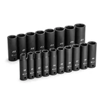 Capri Tools 1/2 In. Drive Deep Impact Socket Set, 10 To 27 Mm, Metric, 18-piece. Fixed Price $110.41.