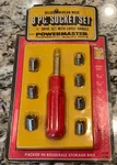 1971 Powermaster 3553 8pcs Sae 1/4" Drive American Made New Vintage Socket Set. Fixed Price $24.95.