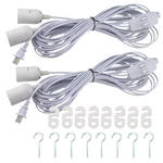 Rextin 2 Packs Double E26/e27 Led Light Socket 13ft Extension Cord On/off. Fixed Price $49.09.