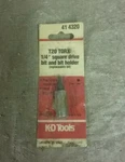New Easco/kd Tools T20 Torx 1/4" Sq. Dr. Bit & Holder 41 4320 (414320). Fixed Price $16.30.