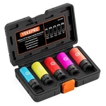 5 Pieces 1/2 Inch Drive Impact Lug Nut Socket, Metric/sae 17mm 19mm 21mm 13/1.... Fixed Price $37.09.