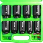 Swanlake 9-piece 1/2" Impact Axle Nut Socket Set, Deep Metric Large. Fixed Price $46.33.