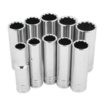 Performance Tool W38700 10-piece 3/8-inch Drive 12 10pc 12pt Met Deep Socke. Fixed Price $51.99.