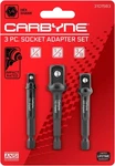 Carbyne Impact Grade Socket Adapter Set, 3 Extension Bits Piece One Size. Fixed Price $22.99.