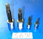 Snap-on Tools 4 Piece Metric Triple Square Socket Drivers 6mm, 8mm, 10mm, 12mm. Fixed Price $120.00.