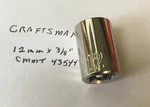 Craftsman 12 Mm X 3/8" Dr Socket - 6 Pt Cmmt 43544 Chrome Finish Free Ship. Fixed Price $8.96.