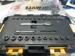 Dewalt 1/4" Drive 24pc Ratchet Socket Set 70105426 ( 1 Missing ). Fixed Price $50.00.