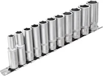 Dakcos 11 Piece 3/8-inch Drive Metric Deep Socket Set 8-19mm Lenth 63mm. Fixed Price $29.99.