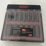 Icon Deep Impact Socket Set 1/2" Drive Sae 6 Point 13 Pc. 7/16 To 1-1/4 - New. Fixed Price $93.99.