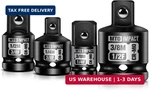 4piece Impact Socket Adapter And Reducer Set, 1/4" & 3/8" 1/2" Drive Us. Fixed Price $12.49.