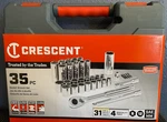 Crescent 35-pc. Sae/metric Mechanics Tool Set 6 & 12 Point Ctk35. Fixed Price $56.99.