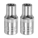 2pcs E-torx Socket 1/4" Drive E6 External Torx Deep 1" Star Sockets. Fixed Price $6.48.
