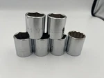 Lot Of 6 Proto 5434h, 1-1/16 , Point, 1/2 Inch Drive Sockets Made In Usa. Fixed Price $49.95.