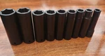 Snap-on 1/2" Drive 9 Piece Sae 6 Point Deep Impact Socket Set 7/16"-1" Sim Ser. Fixed Price $110.00.