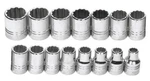 1/2" Drive 12pt 15pc Metric Set 10-24mm Supertorque Shallow Sockets Chrome Usa. Fixed Price $106.76.