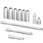 Tiwintul 3/8 Inch Drive Spark Plug Socket Set, 12 Point, 11pcs 11pcs, Silver. Fixed Price $43.99.