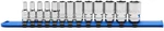 Mixpower 1/4" Drive Mid-length Socket Set With Storage Rails, 4-15mm, Chrome. Fixed Price $26.15.