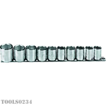 J52122 Proto 3/8" Drive Sae 10-piece 6 Point Socket Set W/holder. Fixed Price $69.00.