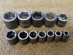 12 Proto Professional Impact Socket Set 3/8" Drive Sae 1" 7/8 3/4 5/8 1/2 5/16. Fixed Price $103.31.