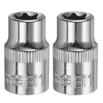 2pcs E-torx Socket 3/8" Drive E11 External Torx Deep 1.2" Star Sockets. Fixed Price $8.25.