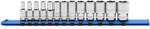 Mixpower 1/4" Drive Mid-length Socket Set With Storage Rails, 4-15mm, Chrome. Fixed Price $26.18.