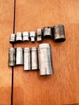 Snap On 1/4 3/8 1/2 Drive Mixed Sockets Lot Of 12. Fixed Price $90.00.