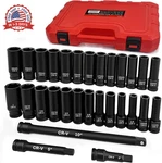 Wett 1/2" Drive Impact Socket Set, 29 Piece Deep With Extension Bar, Cr-v. Fixed Price $64.98.