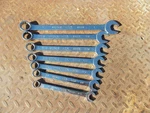 7 Pcs Mac Long Knuckle Saver Sae Wrench Set 1, 7/8, 13/16, 3/4, 11/16, 5/8, 9/16. Fixed Price $250.00.
