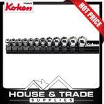 Ko-ken Socket Set On Rail 12 Piece 3/8" 6pt 7-19mm Metric Koken Rs3400mz/12. Fixed Price $106.19.