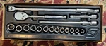 Snap-on 17-pc 1/2" Drive 6-point Metric General Service Socket Set 317ammpc. Fixed Price $529.95.