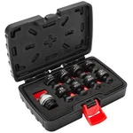 Powerbuilt 9 Piece 1/2" Dr. Metric Quick-change Swivel Socket Set With Adapter. Fixed Price $81.94.