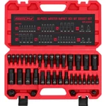 Sedy 36 Pcs Hex Bit Impact Socket Set Sae Metric Cr-v Steel With Adapters Black. Fixed Price $67.99.