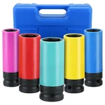 Nyxova 5pcs 1/2 Inch Drive Impact Lug Nut Socket Set, Ultimate One Size, Blue. Fixed Price $25.59.