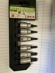 Pittsburgh 3/8 In. Drive Sae 6pc Hex Bit Chrome-vanadium Steel Socket Set #69547. Fixed Price $7.00.