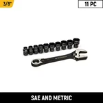 Gearwrench 3 8 In Drive Pass Thru Adjustable Wrench Set 11 Piece. Fixed Price $37.46.